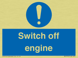 Switch off engine